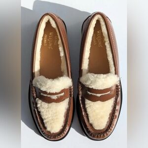 G.H. Bass & Co. Brown and Cream Loafers